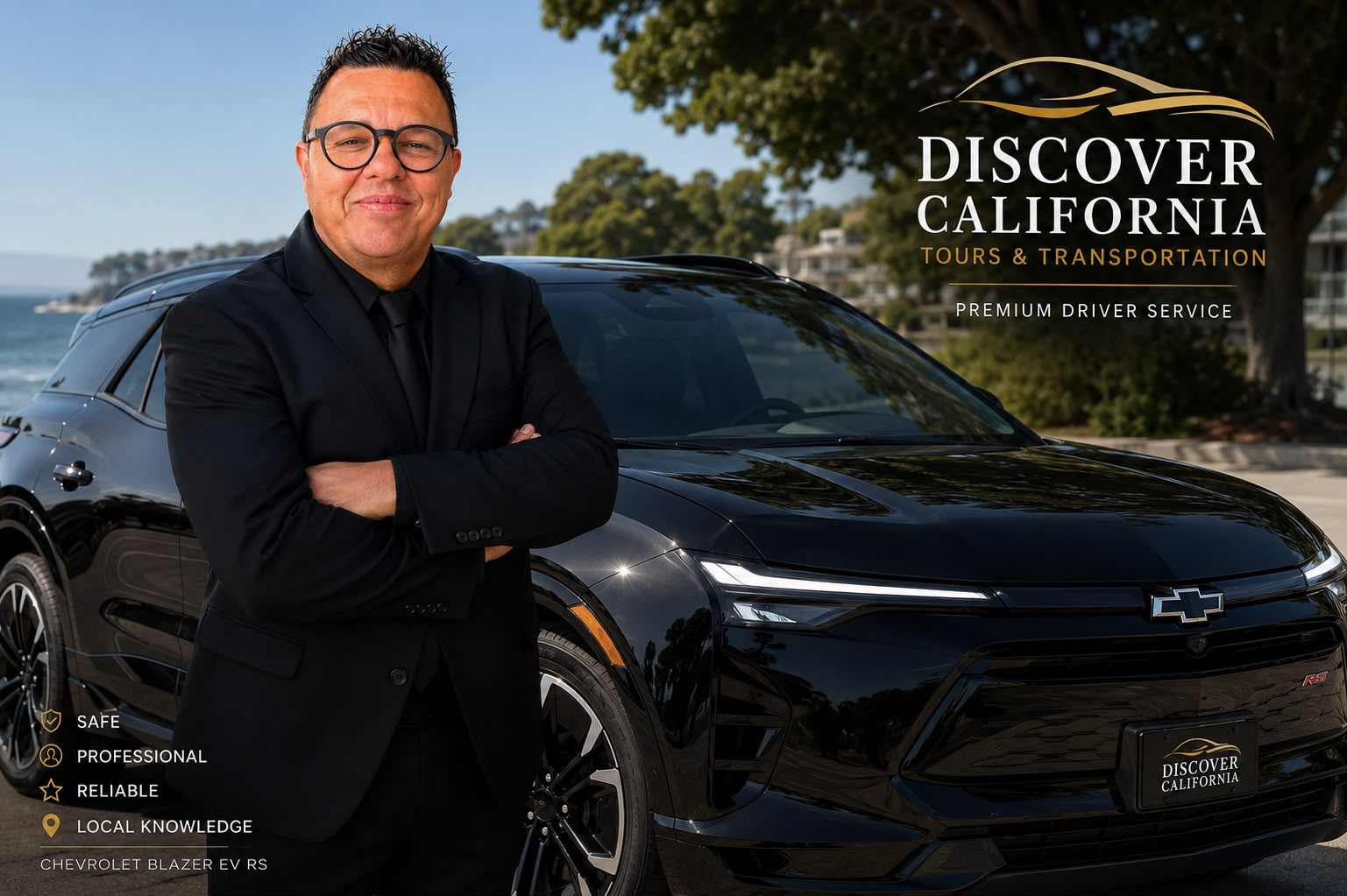 Cesar Callegari beside the Chevrolet Blazer EV RS