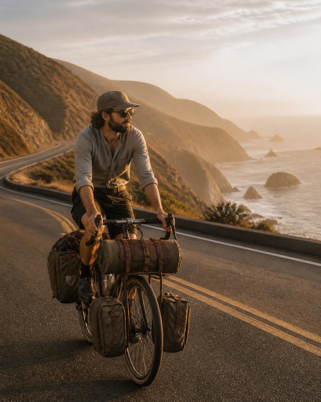 The right way to bike Highway 1 in autumn.